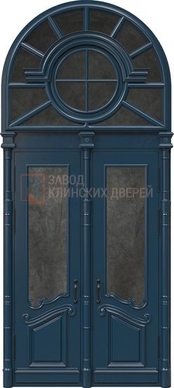Арочная дверь с МДФ панелью с покрытием винорит и стеклом АР-103 с МДФ панелью с покрытием винорит и стеклом АР-103