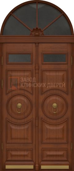 Арочная дверь с МДФ панелью с виноритом и стеклом  АР-111 с МДФ панелью с виноритом и стеклом  АР-111