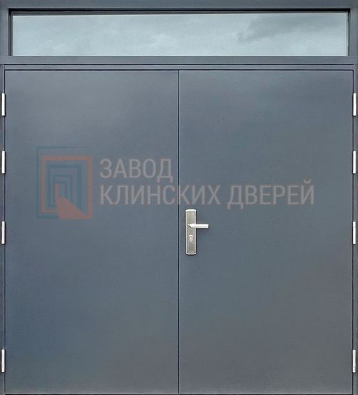 Техническая дверь c порошковым напылением и стеклом ДТХ-24 c порошковым напылением и стеклом ДТХ-24